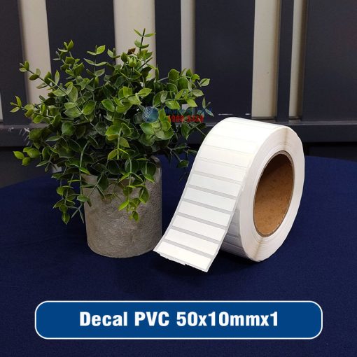 Decal nhựa PVC 50x10mm loại 1 tem 1 hàng giá tốt