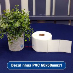 Decal nhựa PVC 60x50mm loại 1 tem 1 hàng giá tốt