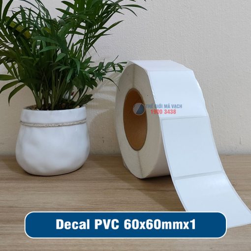 Decal nhựa PVC 60x60mm loại 1 tem 1 hàng giá tốt