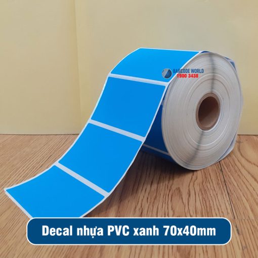 Decal nhựa PVC 70x40mm màu xanh dương giá tốt