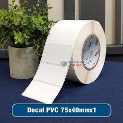 Decal nhựa PVC 75x40mm loại 1 tem 1 hàng giá tốt