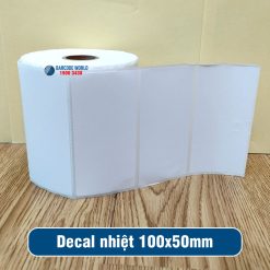 Decal tem in nhiệt 100x50mm loại 1 tem 1 hàng giá tốt