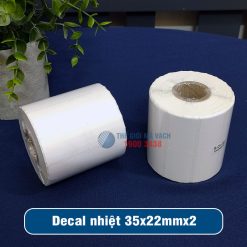 Decal tem in nhiệt 35x22mm loại 2 tem 1 hàng giá tốt