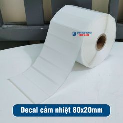 Decal tem in nhiệt 80x20mm loại 1 tem 1 hàng giá tốt