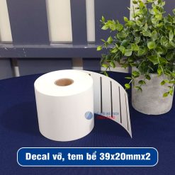 Decal vỡ, tem bể 39x20mm loại 2 tem 1 hàng giá tốt