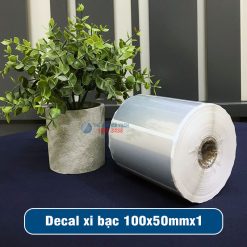 Decal xi bạc 100x50mm loại 1 tem 1 hàng giá tốt