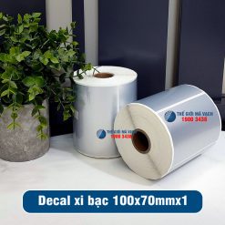Decal xi bạc 100x70mm loại 1 tem 1 hàng giá tốt