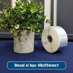 Decal xi bạc 40x25mm loại 1 tem 1 hàng giá tốt