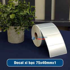 Decal xi bạc 75x40mm loại 1 tem 1 hàng giá tốt
