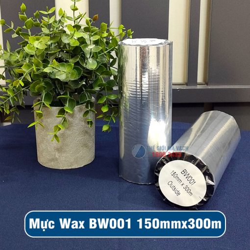 Mực in mã vạch Wax BW001 150mmx300m (1)