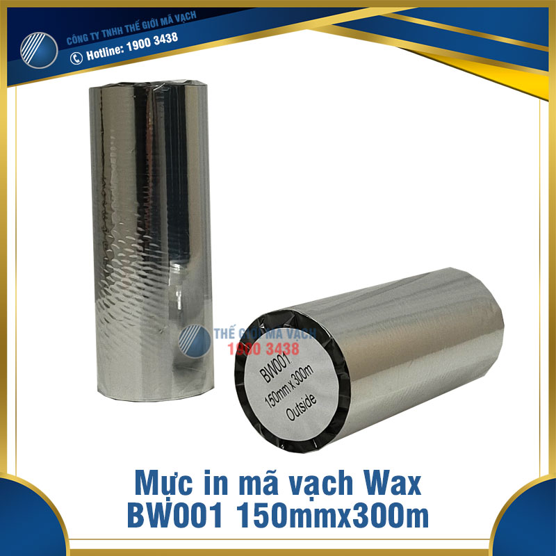 Mực in mã vạch Wax BW001 150mmx300m