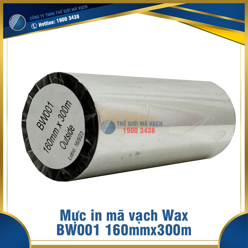 Mực in mã vạch Wax BW001 160mmx300m