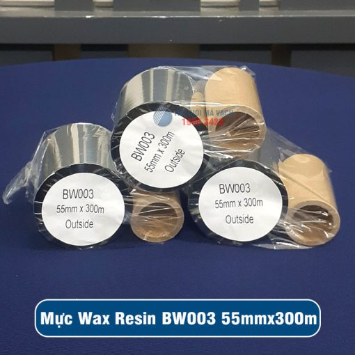 Mực in mã vạch Wax Resin BW003 55mmx300m (1)