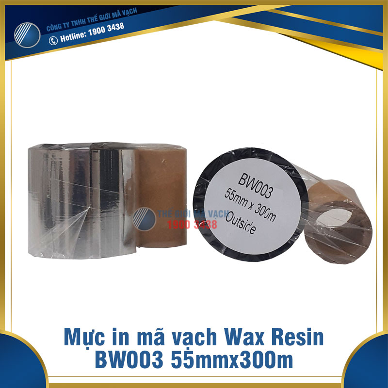 Mực in mã vạch Wax Resin BW003 55mmx300m
