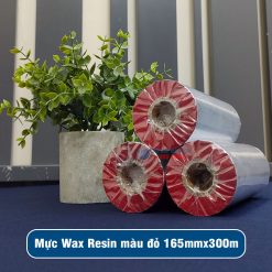 Mực in mã vạch Wax Resin màu đỏ 165mmx300m (1)