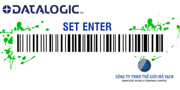 Set enter cài đặt xuống dòng máy quét mã vạch Datalogic