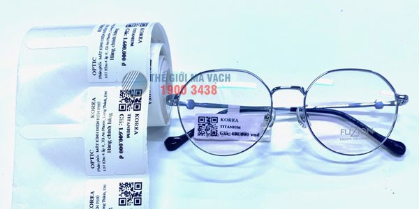 Tem kính mắt chữ T 50x35mm đuôi 35mm hỗ trợ công tác quản lý, bán hàng