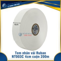 Tem nhãn vải Ruban NT003C 4cm (40mm) cuộn 200m