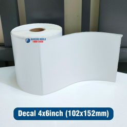 Decal giấy in mã vạch 102x152mm (4x6inch) loại 1 tem 1 hàng giá tốt