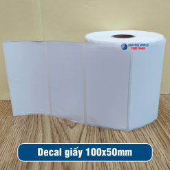 Decal giấy in mã vạch 100x50mm loại 1 tem 1 hàng giá tốt