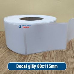 Decal giấy in mã vạch 80x115mm loại 1 tem 1 hàng giá tốt