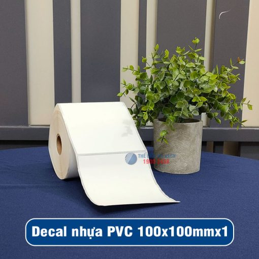 Decal nhựa PVC 100x100mm loại 1 tem 1 hàng giá tốt