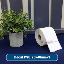 Decal nhựa PVC 70x40mm loại 1 tem 1 hàng giá tốt