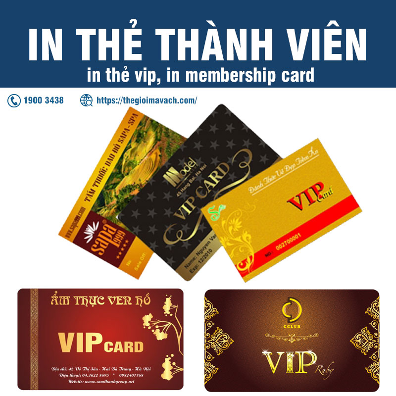 In thẻ thành viên, membership card, VIP, thẻ khách hàng thân thiết