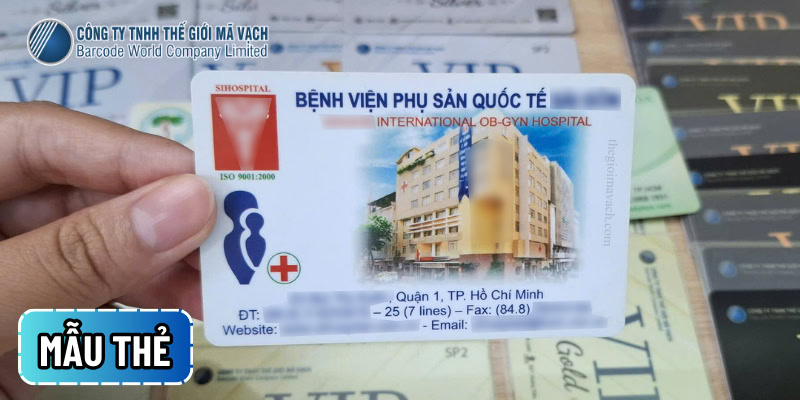 Thẻ khám bệnh in theo thiết kế của từng đơn vị