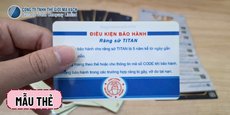 Mẫu thẻ nhựa bảo hành