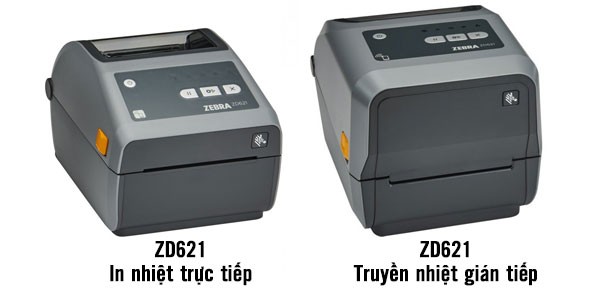 Máy in tem nhãn mã vạch Zebra ZD621 để bàn 2 phiên bản về công nghệ in