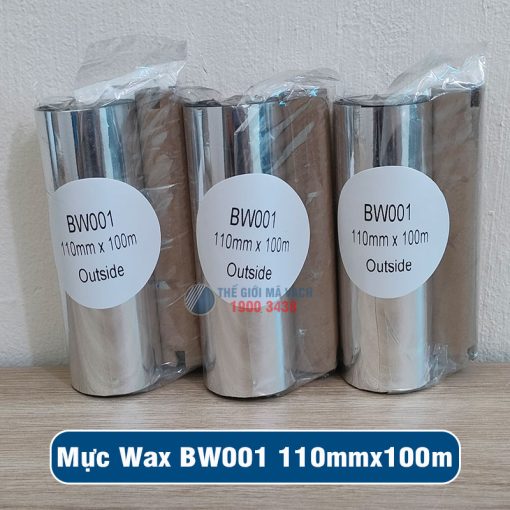 Mực in mã vạch Wax BW001 110mmx100m (1)