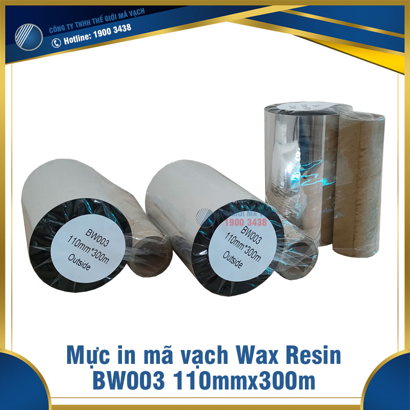 Mực in mã vạch Wax Resin BW003 110mmx300m