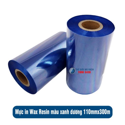 Mực in mã vạch Wax Resin màu xanh dương 110mmx300m (1)