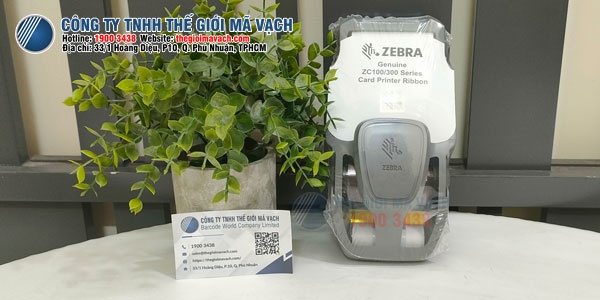 Mực in thẻ nhựa màu YMCKO Zebra ZC300, ZC100 (800300-250AP) nhập chính hãng