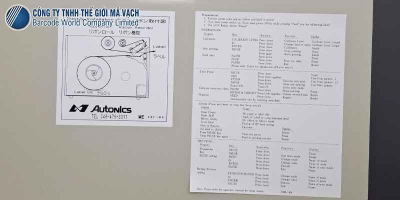 Máy in tem mã vạch RING 4012PMH đầu in 300DPI