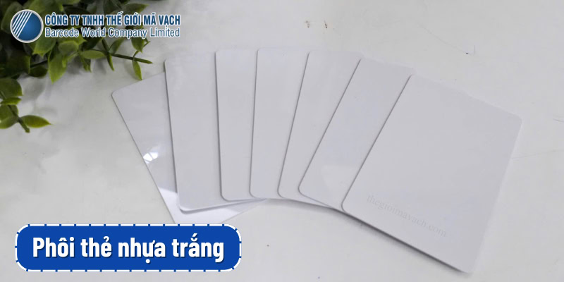 Mẫu phôi thẻ nhựa PVC trắng tại Thế Giới Mã Vạch