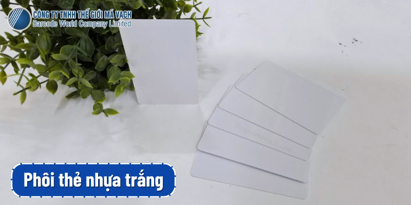 Phôi thẻ nhựa PVC 2 mặt màu trắng