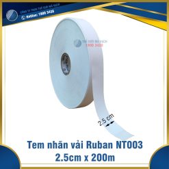 Tem nhãn vải Ruban NT003 2.5cm (25mm) cuộn 200m