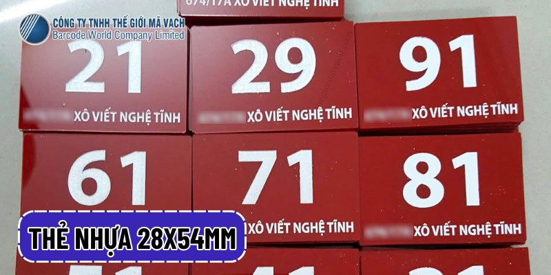 Thẻ giữ xe từ thẻ nhựa 28x54mm