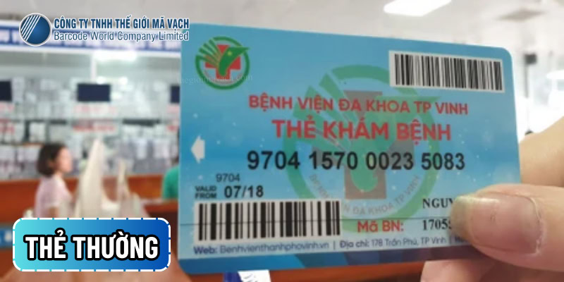 Thẻ nhựa thường (in mã vạch, QR code) cho khám bệnh