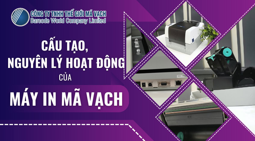 Cấu tạo, Nguyên lý hoạt động của máy in mã vạch