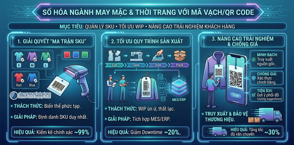 doanh nghiep may may thoi trang nen chuyen doi so qua ma vach 3 lý do doanh nghiệp May mặc & Thời trang cần chuyển đổi số với Mã vạch/QR Code