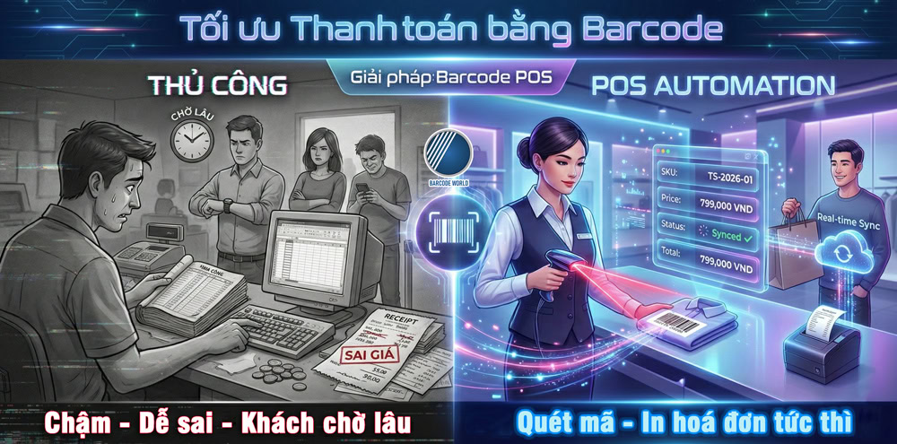 Tối ưu thanh toán bằng mã vạch, barcode Tối ưu thanh toán bằng mã vạch, barcode