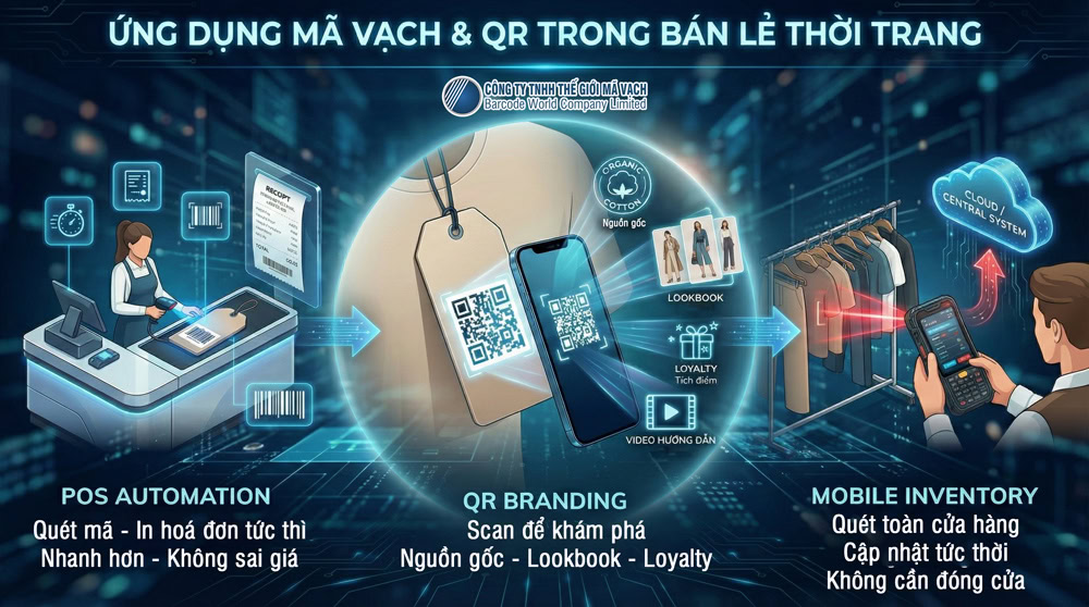Ứng dụng mã vạch trong bán lẻ thời trang Ứng dụng mã vạch trong bán lẻ thời trang