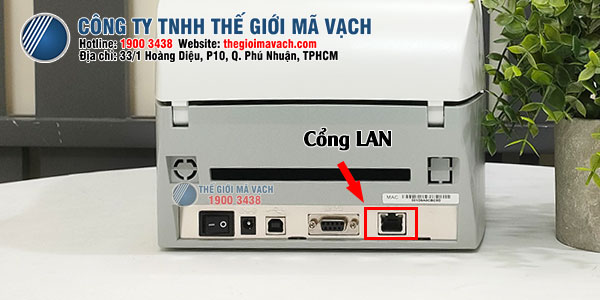 Kết nối máy in mã vạch với máy chủ qua cổng LAN