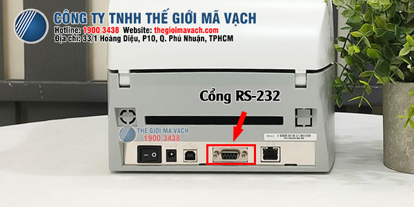 Kết nối máy in mã vạch với máy chủ qua cổng RS-232