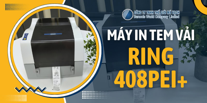 Máy in tem vải RING 408PEI+ (203DPI, 152.4 mm/s) Máy in tem vải RING 408PEI+ (203DPI, 152.4 mm/s)