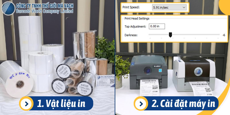 Vật liệu in và cài đặt máy in ảnh hưởng đến chất lượng bản in