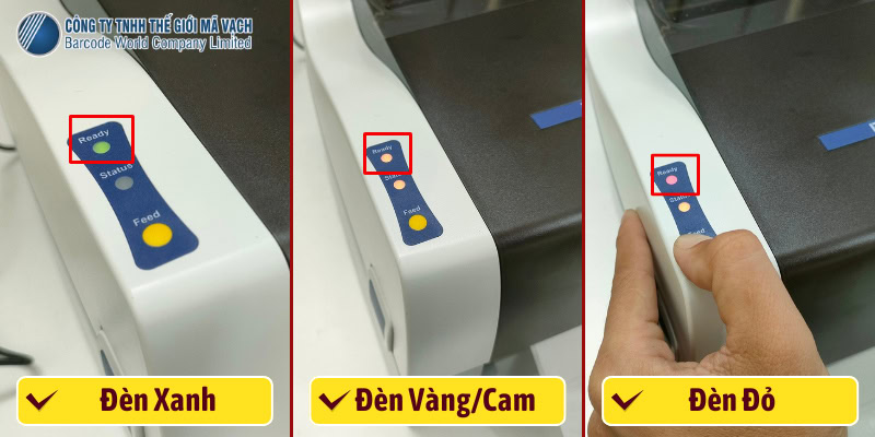 Ý nghĩa màu đèn báo phổ biến của máy in mã vạch